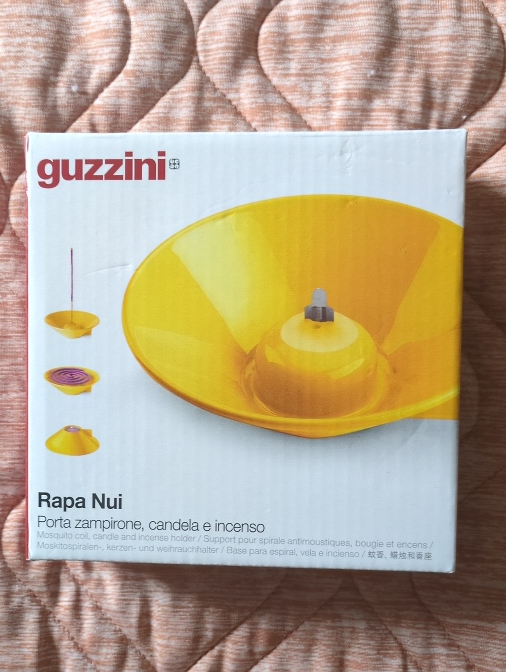 Guzzini Rapa Nui Coral Mosquito Coil, Candle & Incense Holder